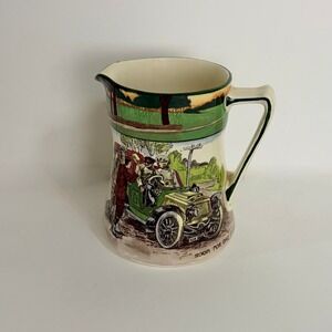 Vintage ROYAL DOULTON Room For One Motoring Series Jug D2406 England Pitcher